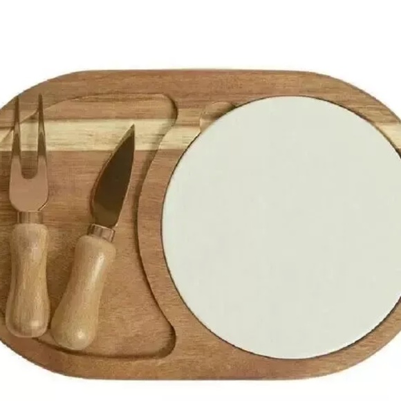 Twine Living Co. Other - Twine Living Co. Gourmet Wood & Ceramic Cheese Board Gift Set